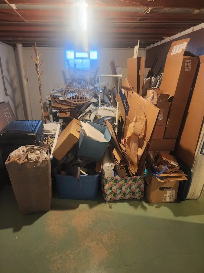 Roll-off dumpster container at job site for 2 Yard Dumpster Rental in Walbridge